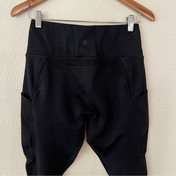 Athleta Black High Rise Sleet Traverse Tights Leggings MEDIUM - Picture 7 of 10